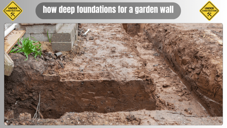 How deep foundations for a garden wall