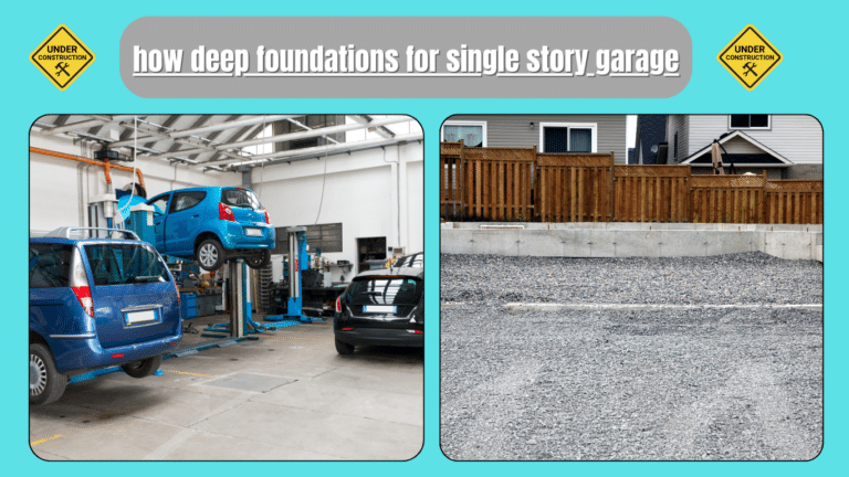 how deep foundations for single story garage