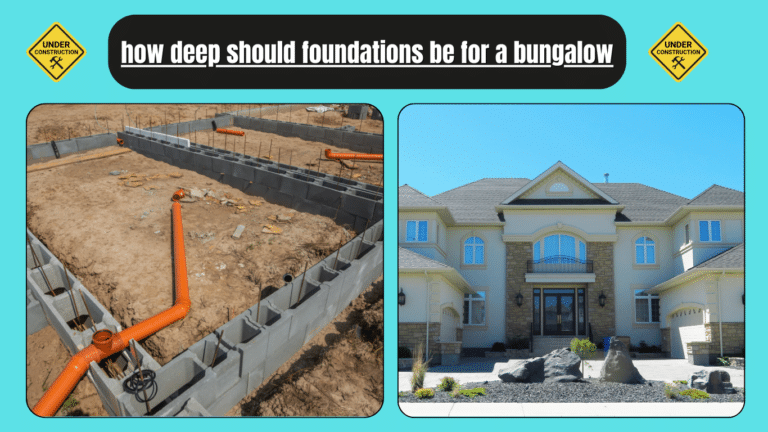how deep should foundations be for a bungalow